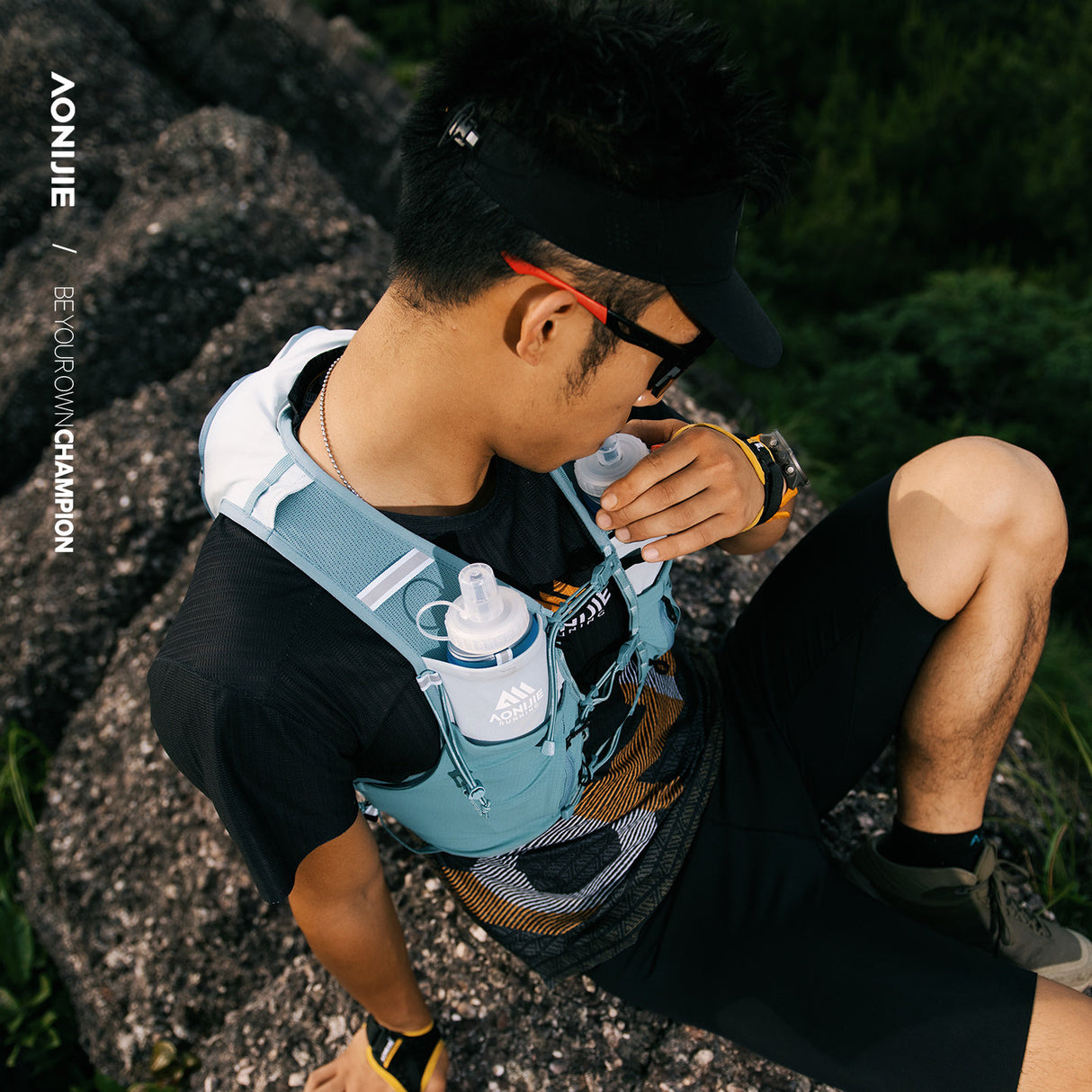 Chaleco AONIJIE PRO 10L - petróleo