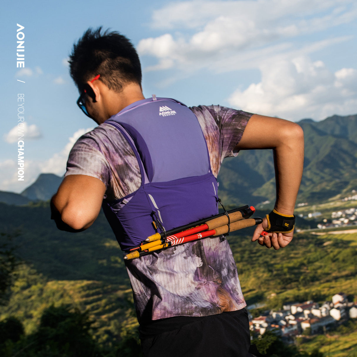 Chaleco AONIJIE Mont Blanc 8L - violeta