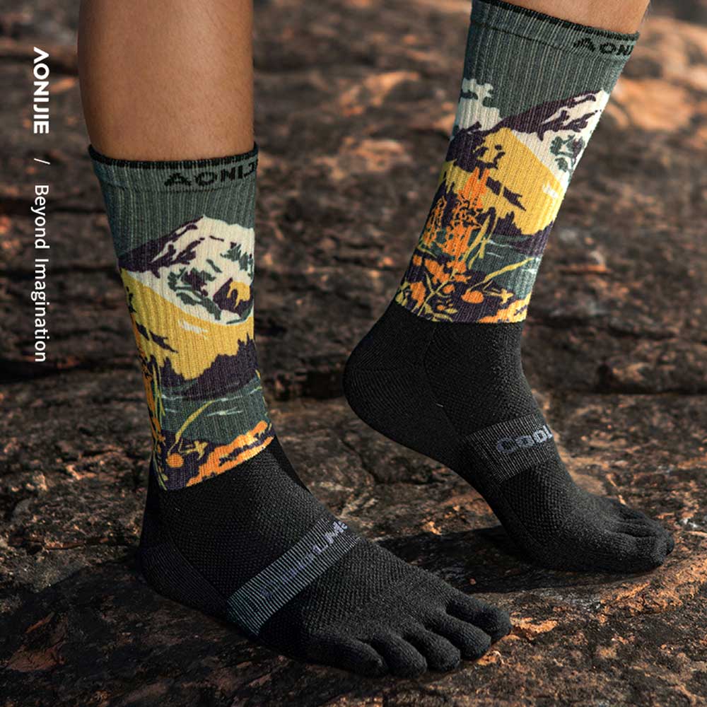 Calcetines AONIJIE D2 Trail Coolmax - verde