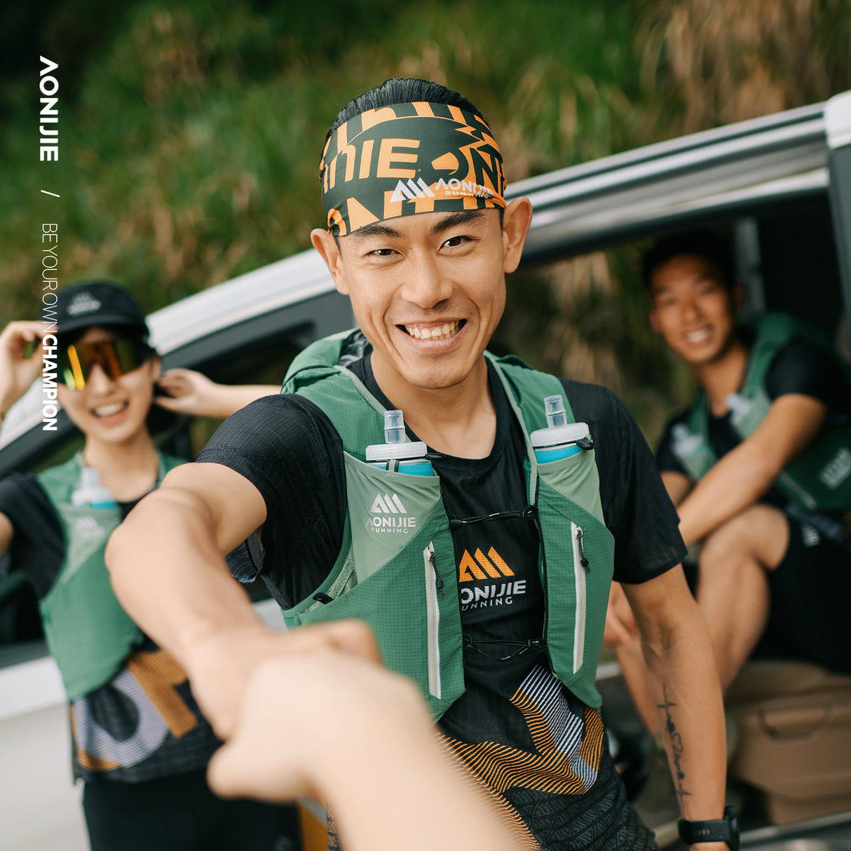 Chaleco AONIJIE Mont Blanc 12L - verde