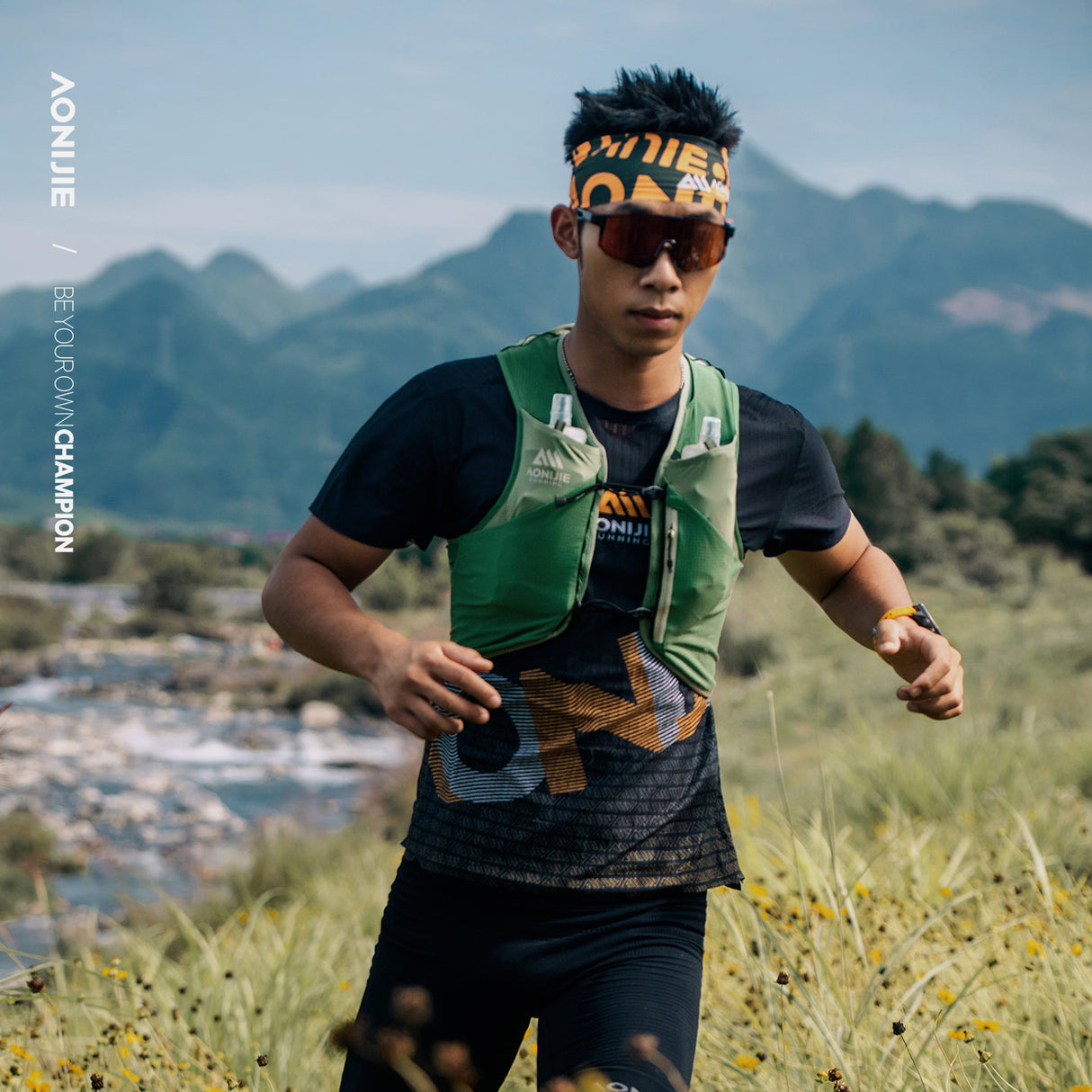 Chaleco AONIJIE Mont Blanc 8L - verde